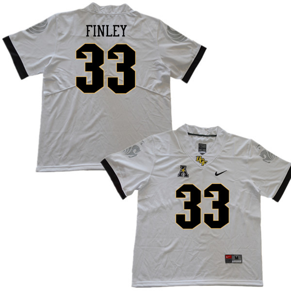 Men #33 Jarrion Finley UCF Knights College Football Jerseys Sale-White